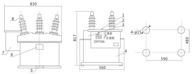 Fenarro Frzw8 серии открытый вакуумный выключатель высокого напряжения автоматического повторного включения