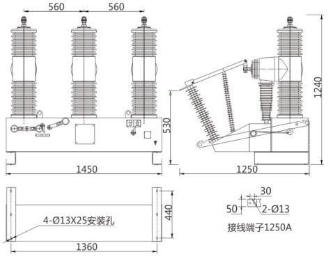 Fenarro Frzw32 Серия Наружный вакуумный выключатель Высоковольтный автоматический реклоузер